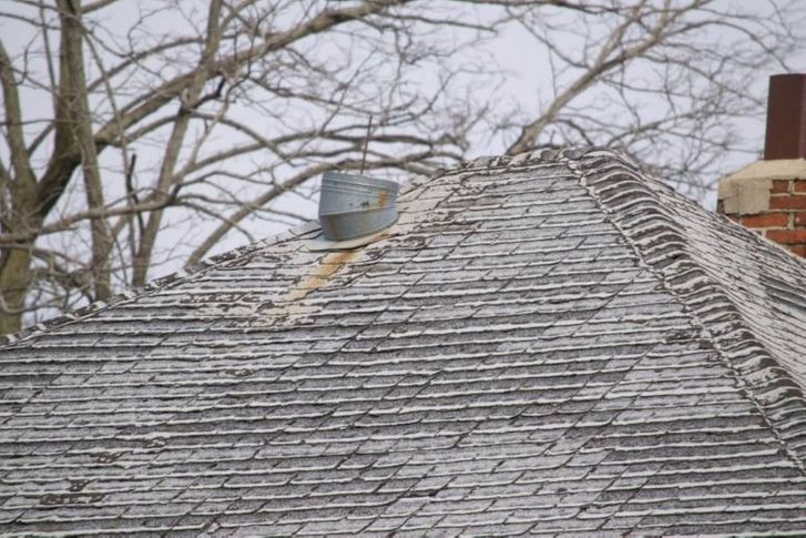 The top of a home's roof